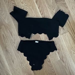 PrettyLittleThing black swimsuit